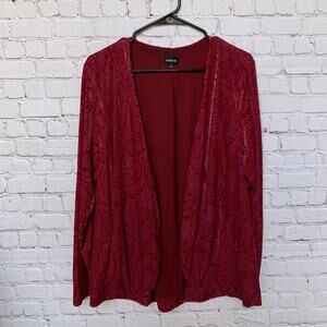 Torrid Red Open-Front Cardigan